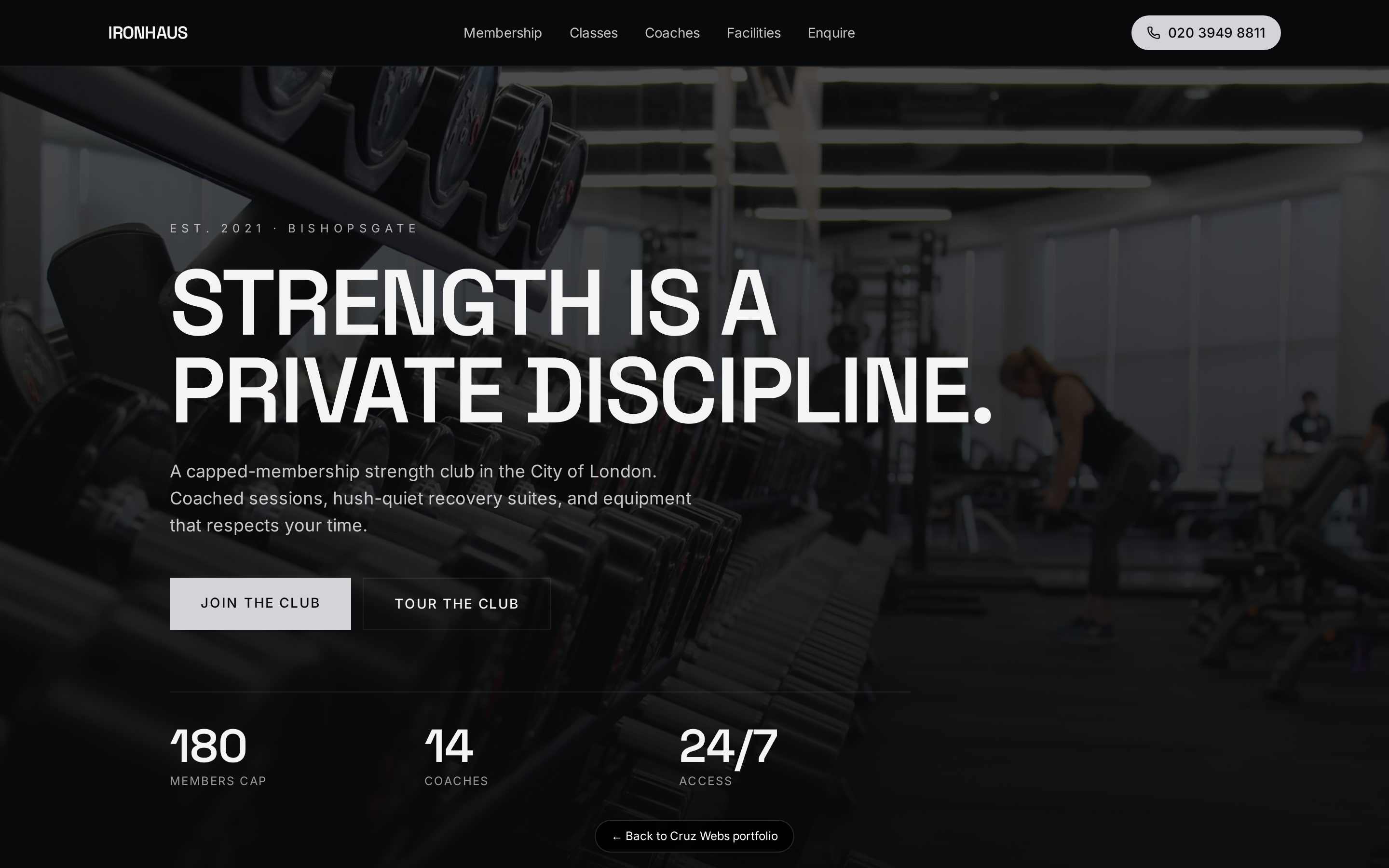 Ironhaus Athletic — live website preview