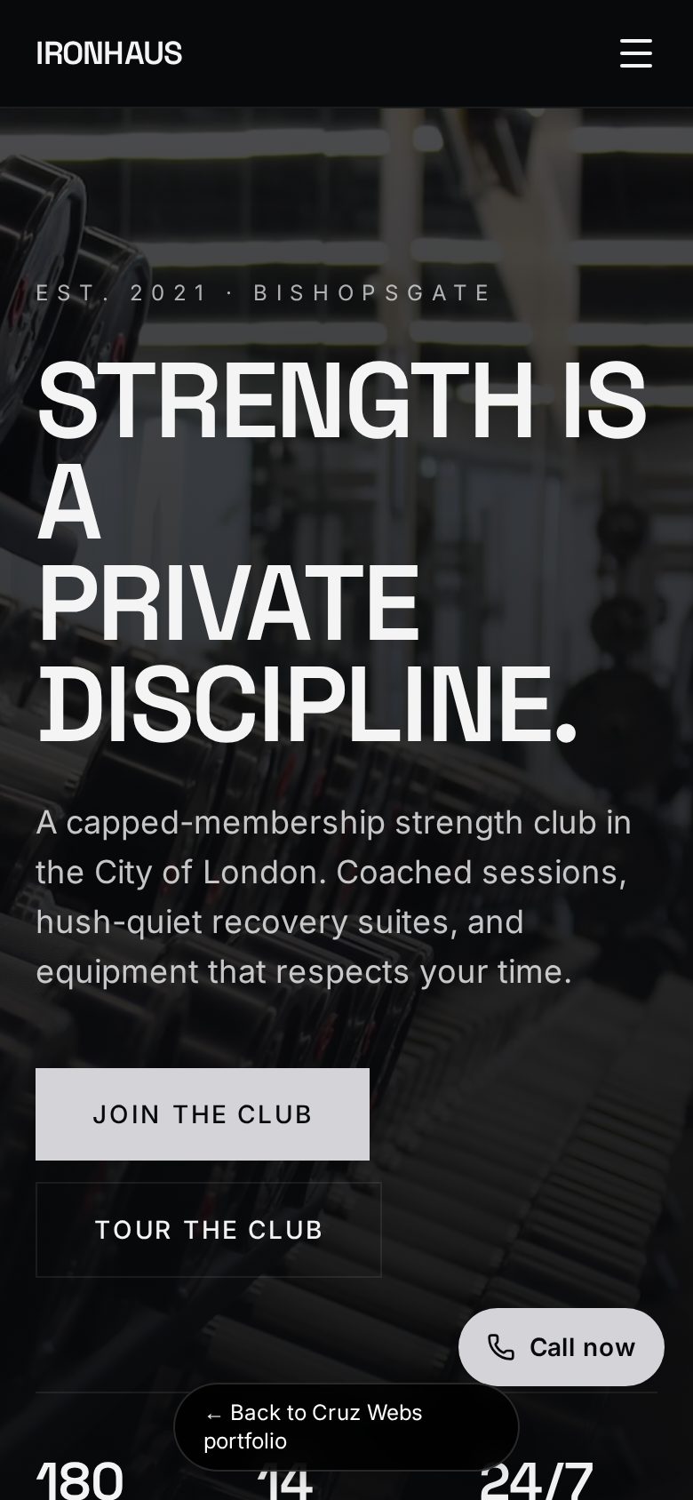 Ironhaus Athletic — mobile preview