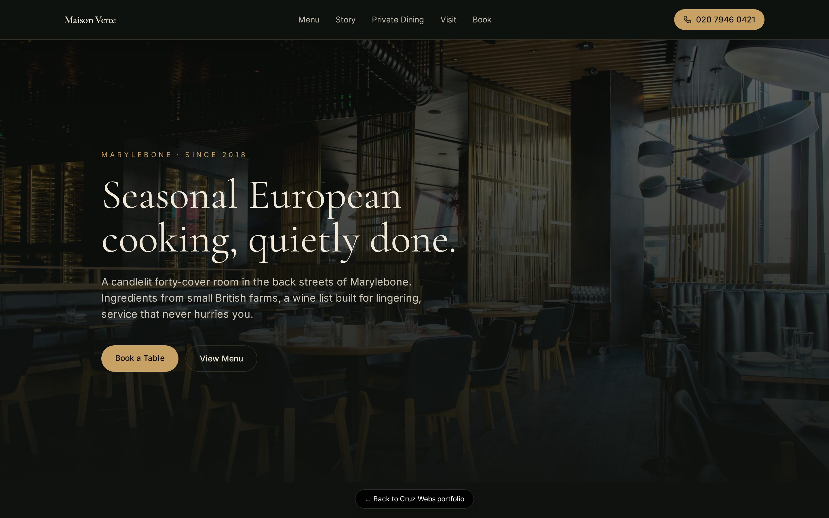 Maison Verte — live website preview